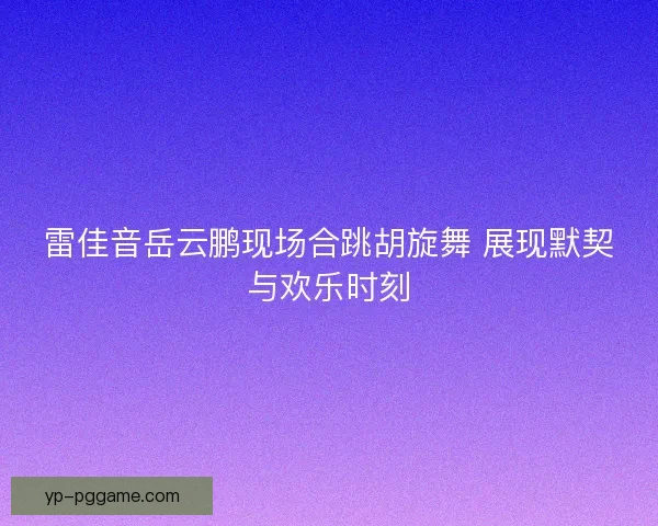 雷佳音岳云鹏现场合跳胡旋舞 展现默契与欢乐时刻